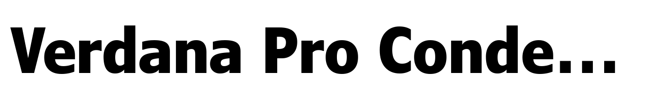 Verdana Pro Condensed Bold